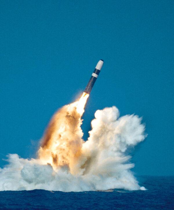 A Trident Ii, or D-5 Missile, is launched from an Ohio-class submarine in this undated file photo. (Getty Images)