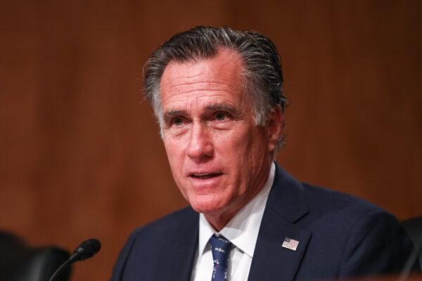 Sen. Mitt Romney (R-Utah) in Washington in a file photograph. (Charlotte Cuthbertson/The Epoch Times)