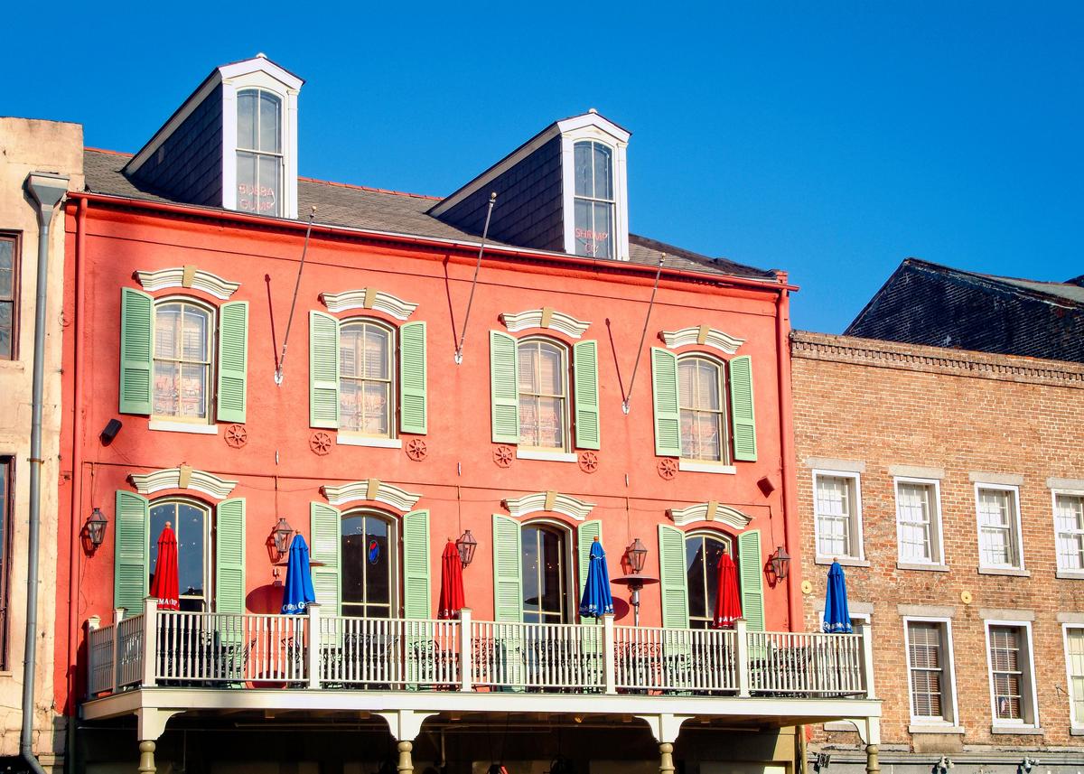The look typical of buildings in New Orleans’s French Quarter.<br/>(Fred J. Eckert)