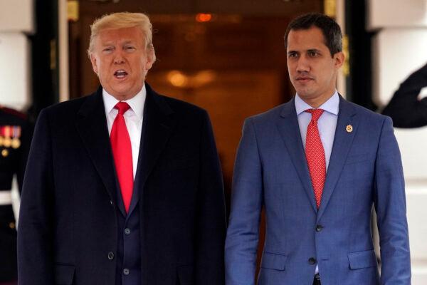 President Donald Trump welcomes Venezuelan opposition leader Juan Guaido to the White House on Feb. 5, 2020. ( Evan Vucci)