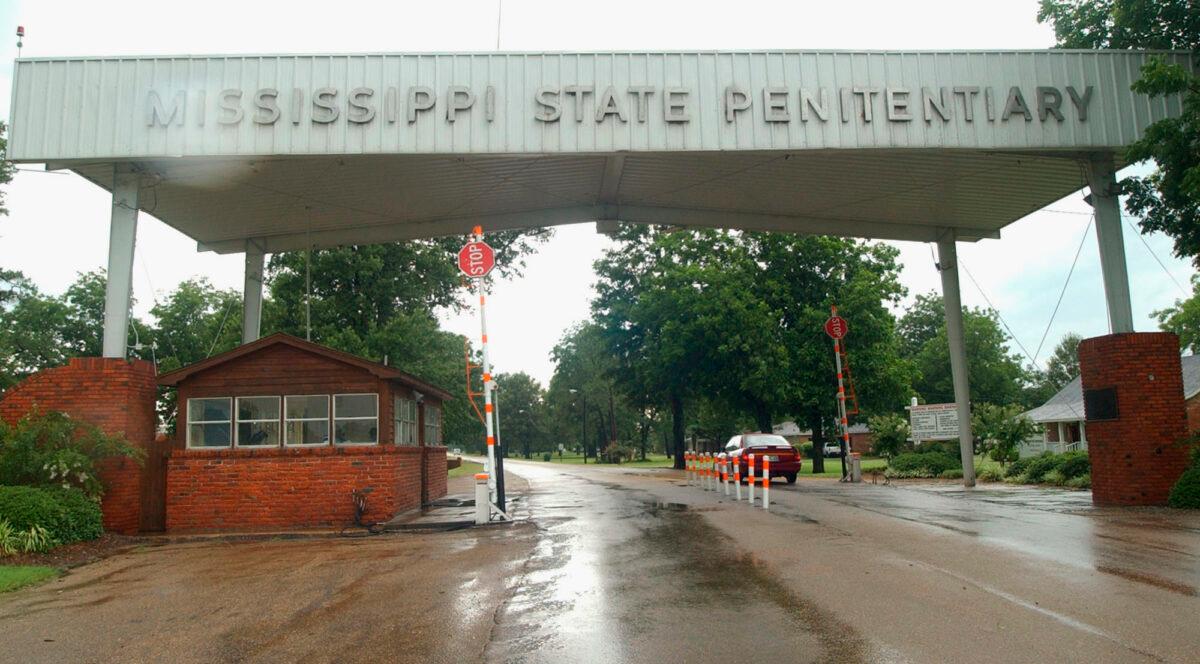 The entrance to the Mississippi State Penitentiary at Parchman, Miss., in a file photo. The Justice Department has opened a civil rights investigation into the Mississippi prison system after a string of inmate deaths in the past few months, officials said, on Feb. 5, 2020. (Rogelio Solis, File/AP Photo)