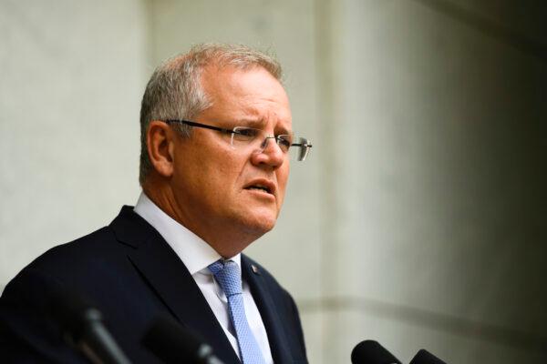 Australian Prime Minister Scott Morrison speaks at a media conference at Parliament House in Canberra, Australia, on Jan. 15, 2020. (Rohan Thomson/Getty Images)