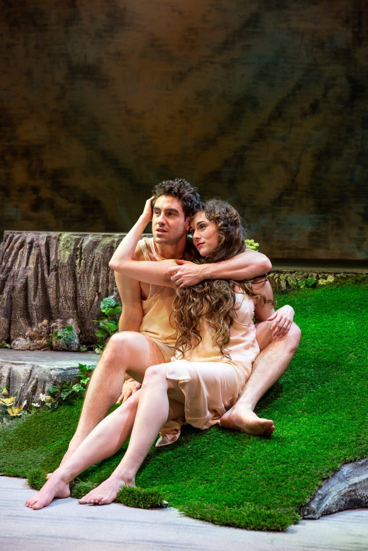 Robbie Simpson and Marina Shay as Adam and Eve. (Jeremy Daniel)