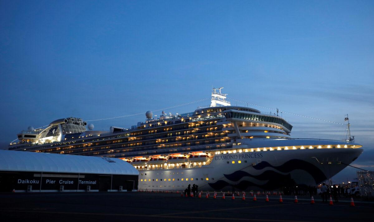 The cruise ship Diamond Princess is seen at Daikoku Pier Cruise Terminal in Yokohama, south of Tokyo, Japan, on Feb. 7, 2020. (Reuters/Kim Kyung-Hoon)