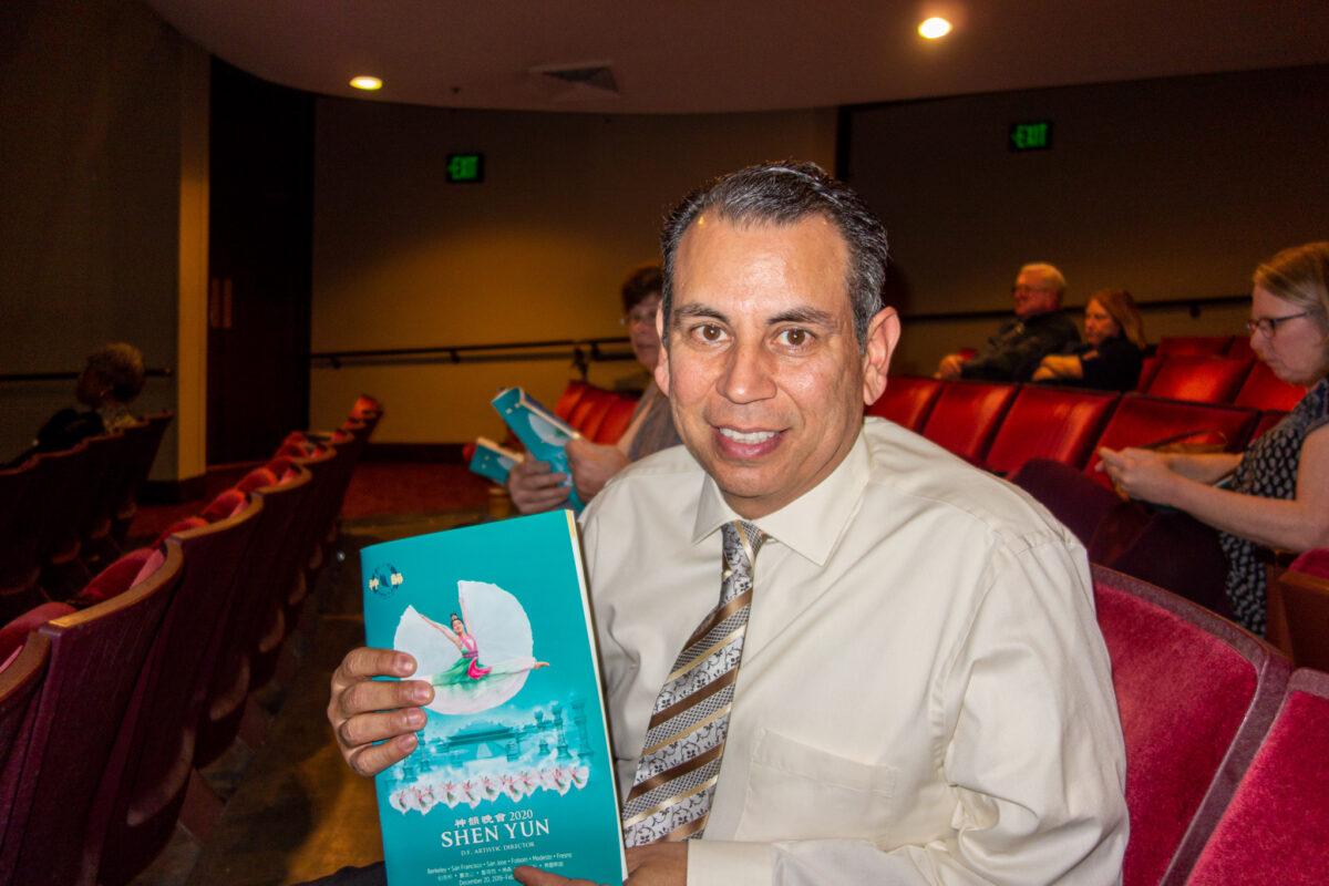 Serafin Quintanar enjoyed Shen Yun at the William Saroyan Theatre in Fresno, Calif., on Feb. 8, 2020. (Mark Cao/The Epoch Times)