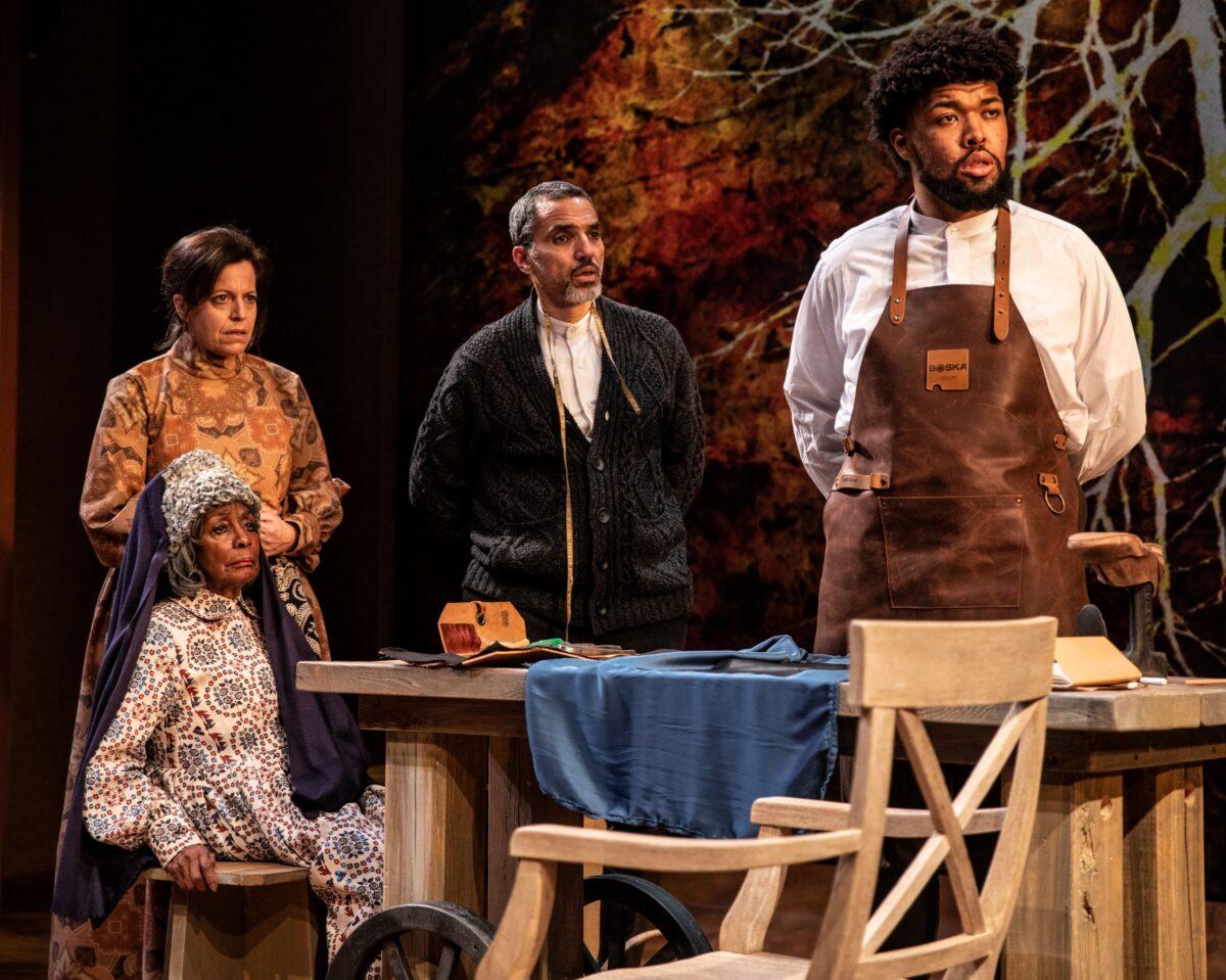 (L–R) Katie Firth, Vinie Burrows, J. Paul Nicholas, and Malik Reed in "Michael," part of the Mint Theater's world premiere of “Chekhov/Tolstoy Love Stories.” (Maria Baranova)