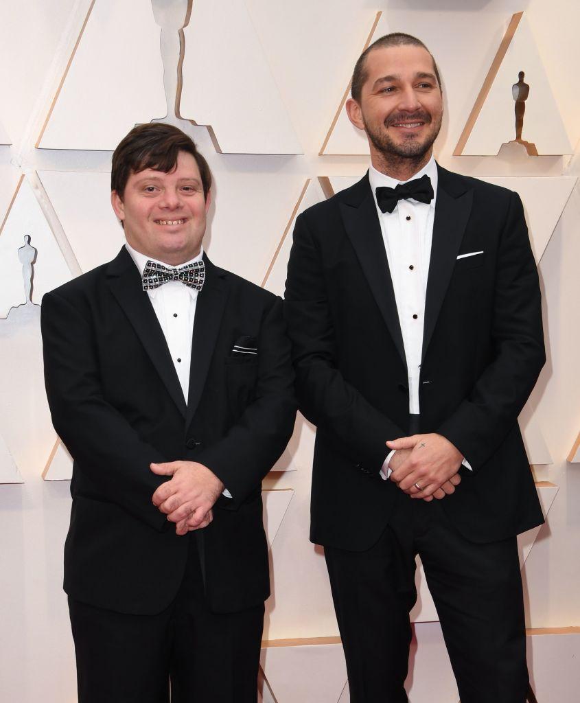 Gottsagen and LaBeouf arrive for the 92nd annual Oscars at the Dolby Theater in Hollywood on Feb. 9, 2020. (©Getty Images | <a href="https://www.gettyimages.com/detail/news-photo/actor-zack-gottsagen-and-us-actor-shia-labeouf-arrive-for-news-photo/1199748849?adppopup=true">ROBYN BECK</a>)
