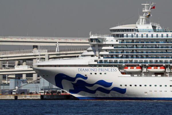 The cruise ship Diamond Princess, where dozens of passengers were tested positive for coronavirus, is seen at Daikoku Pier Cruise Terminal in Yokohama, south of Tokyo, Japan, on Feb. 10, 2020. (Kim Kyung-Hoon/Reuters)