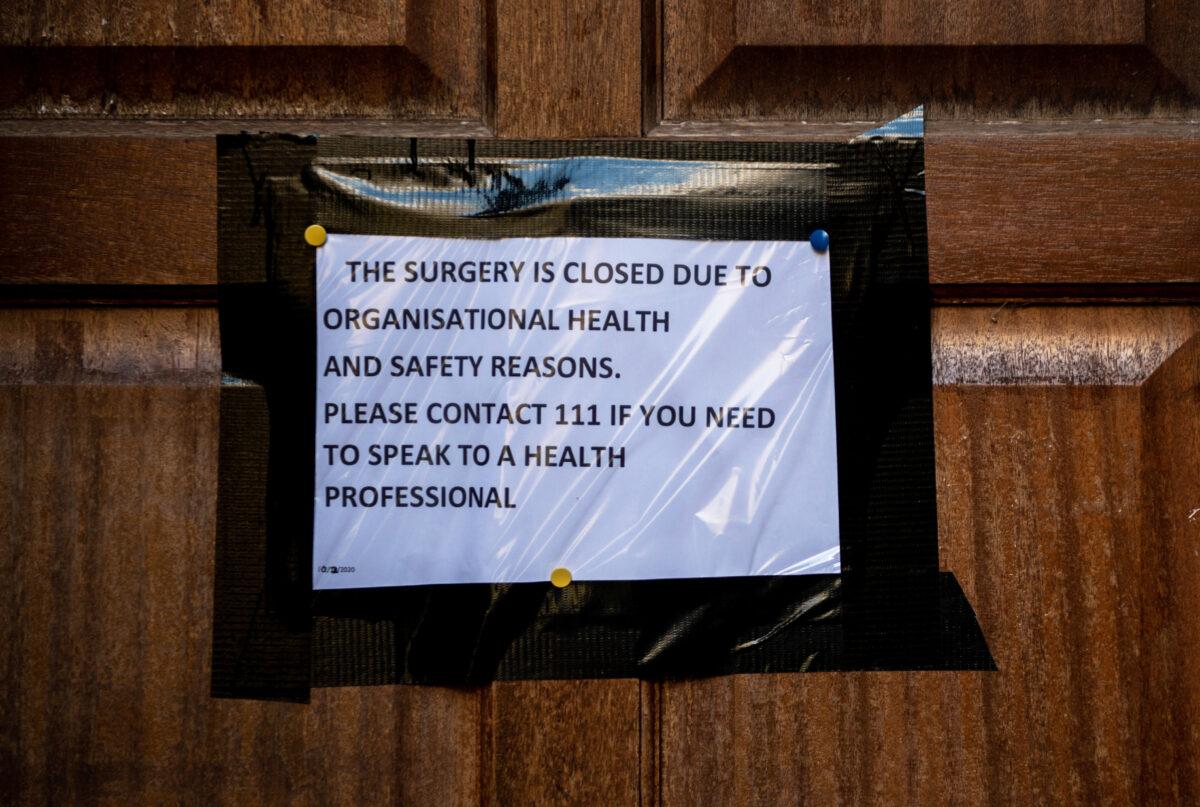 The County Oak Medical Center in Brighton, United Kingdom, is closed amid coronavirus fears in the city on Feb. 11, 2020. (Chris J Ratcliffe/Getty Images)