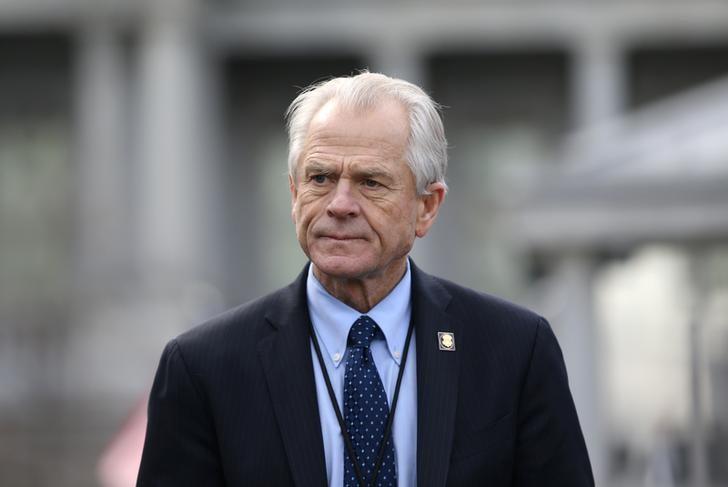 White House trade adviser Peter Navarro listens to a news conference about a presidential executive order relating to military veterans outside of the West Wing of the White House in Washington, U.S. March 4, 2019. (Reuters/Leah Millis)