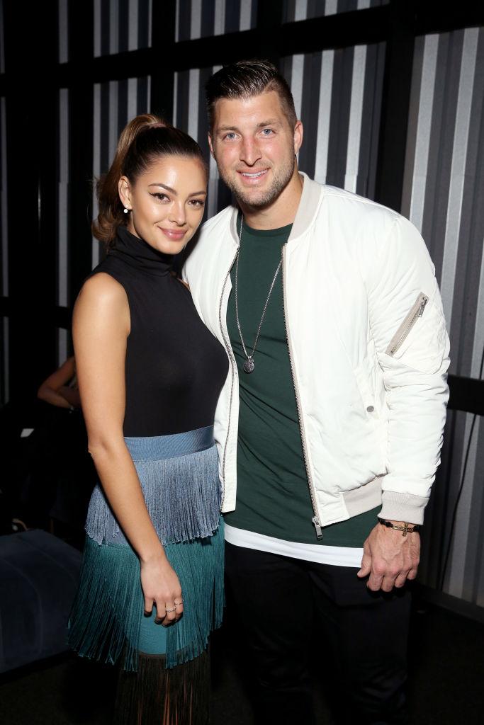Demi-Leigh Nel-Peters and Tim Tebow attend DIRECTV's Super Saturday Night at Atlantic Station in Atlanta, Georgia, on Feb. 2, 2019. (©Getty Images | <a href="https://www.gettyimages.com/detail/news-photo/demi-leigh-nel-peters-and-tim-tebow-attend-directv-super-news-photo/1093244808?adppopup=true">Robin Marchant</a>)