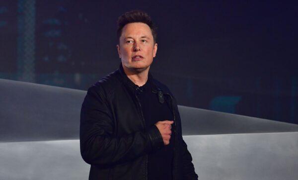 Tesla co-founder and CEO Elon Musk speaks during the unveiling of the all-electric battery-powered Tesla's Cybertruck at the Tesla Design Center in Hawthorne, Calif., on Nov. 21, 2019. (Frederic J. Brown/AFP via Getty Images)