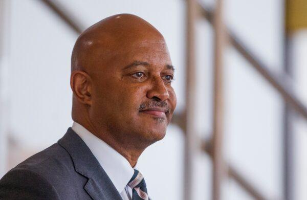 Indiana Attorney General Curtis Hill speaks during a news conference about the fetal remains found at the home of Dr. Ulrich Klopfer in South Bend, Ind., Oct. 3, 2019. (Robert Franklin/South Bend Tribune via AP/ File)