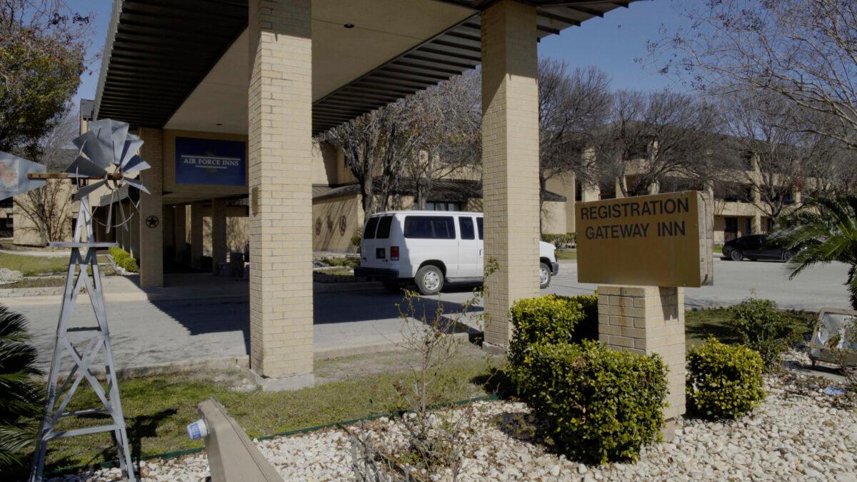 Empty lodging facilities at Joint Base San Antonio-Lackland, Texas on Feb. 2, 2020. (Todd Holly/U.S. Air Force via AP)