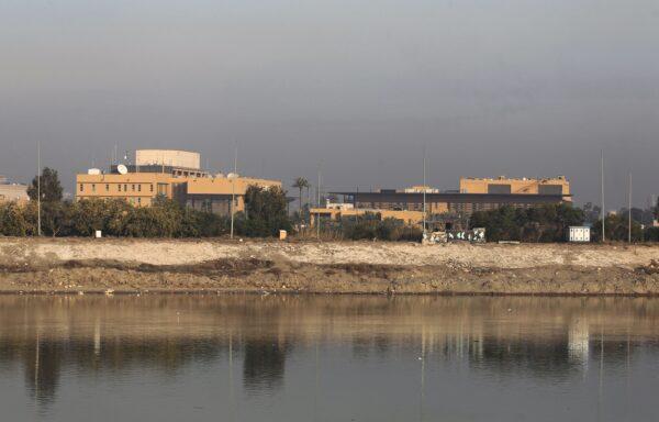 The U.S. Embassy across the Tigris river in Iraq's capital Baghdad on Jan. 3, 2020. (Ahmad Al-Rubaye/AFP via Getty Images)