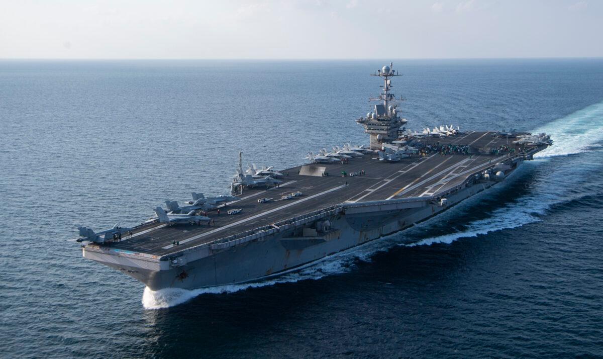 The aircraft carrier USS Harry S. Truman (CVN 75) transits the Arabian Sea on Jan. 31, 2020. (2nd Class Scott Swofford/DoD)