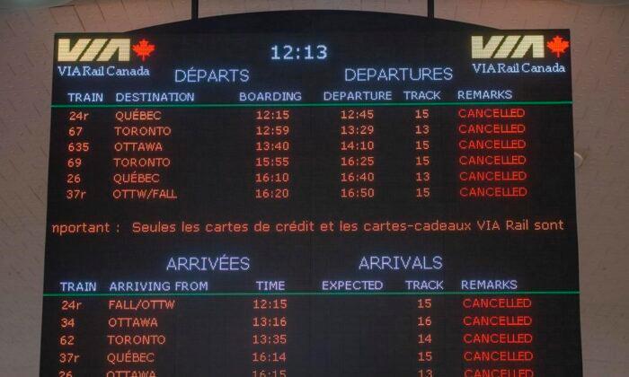 Via to Partly Resume Service Between Quebec City and Ottawa on Feb. 20