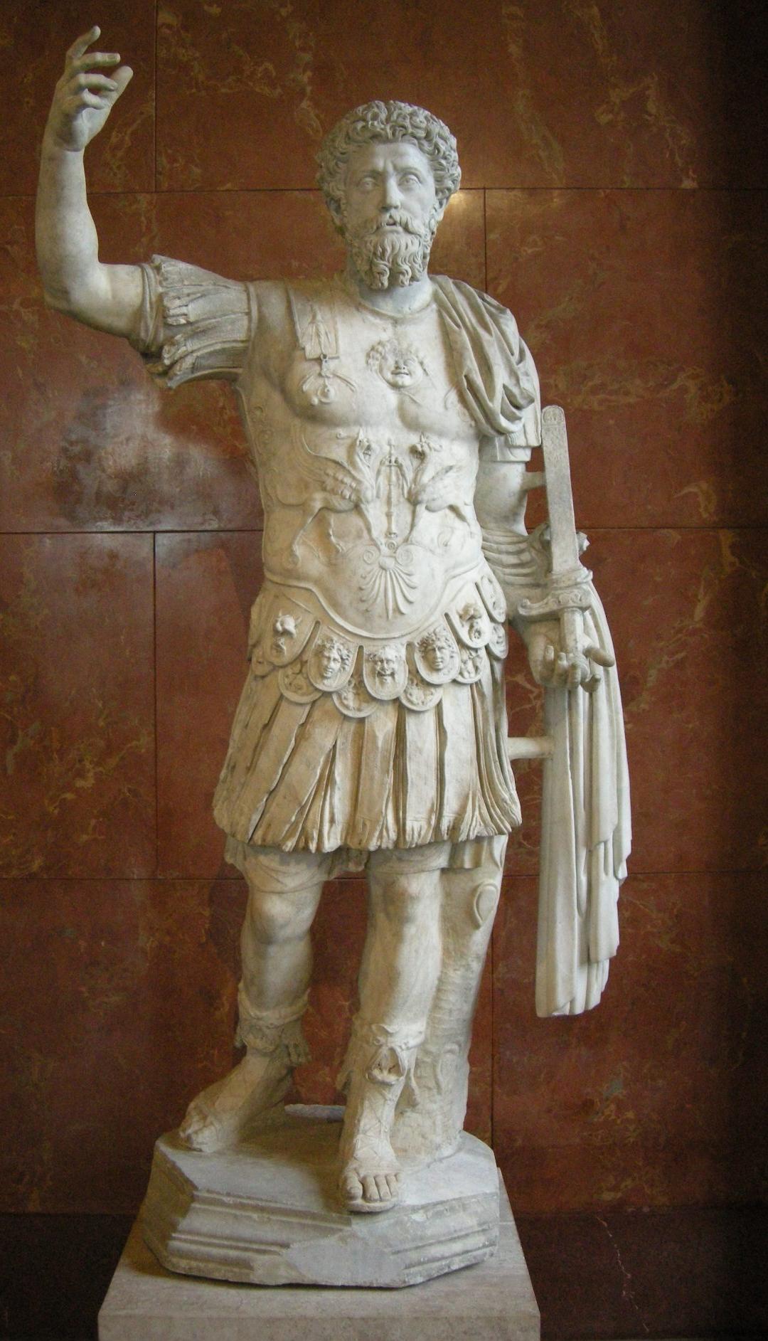 Marcus Aurelius wrote a handbook on building character. A late second-century statue of Marcus Aurelius, originally from Gabii (Italy), now in the Louvre. (Sailko/CC BY 2.5)