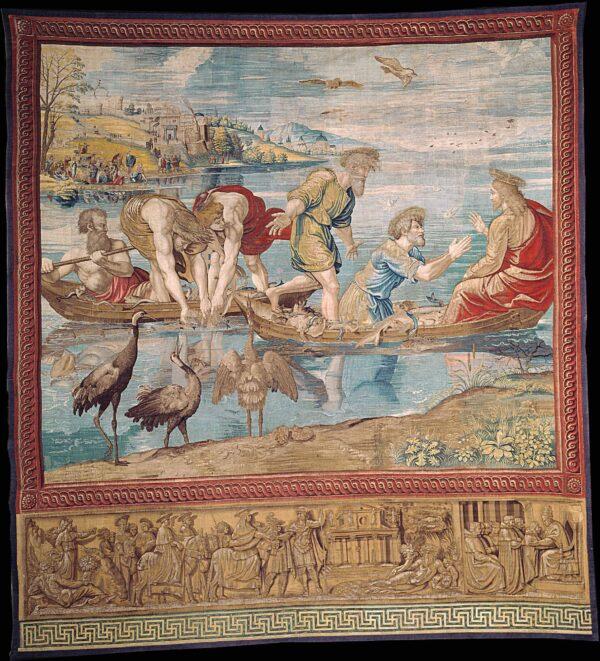 "The Miraculous Draft of Fishes," 1517–1519, from Luke 5: 4–10. (Governorship SCV-Directorate of Museums)