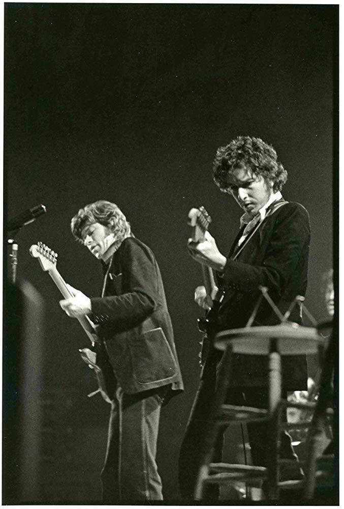 Robbie Robertson (L) and Bob Dylan on tour; archival photo from "Once Were Brothers: Robbie Robertson and The Band." (Magnolia Pictures)
