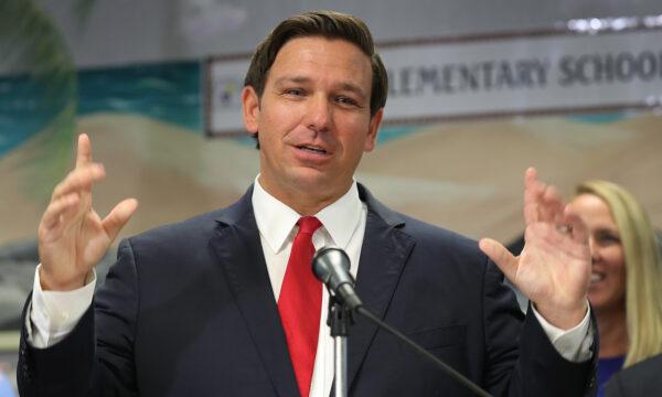 Florida Gov. Ron DeSantis at Bayview Elementary School in Fort Lauderdale, Florida, on Oct. 7, 2019. (Joe Raedle/Getty Images)