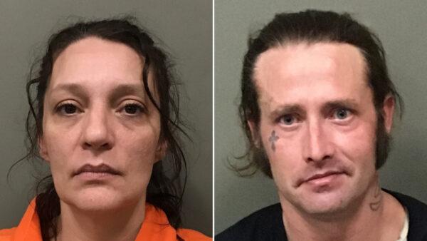 Angela Boswell and William McCloud were arrested and charged in connection with an AMBER alert for 15-month-old Evelyn Boswell, who was last seen two months ago. (Wilkes County Sheriff's Department)