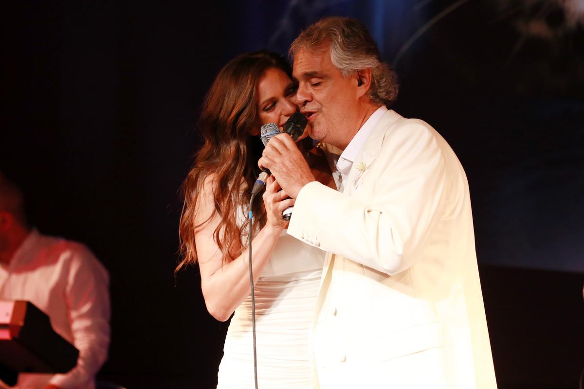 Bocelli and his wife, Veronica, perform at their private residence in Forte dei Marmi in Florence, Italy, on Sept. 11, 2015. (©Getty Images | <a href="https://www.gettyimages.com/detail/news-photo/singer-andrea-bocelli-and-his-wife-veronica-perform-at-the-news-photo/487818316?adppopup=true">Andrew Goodman</a>)