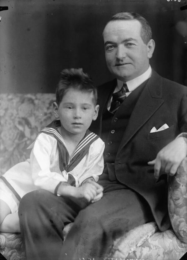 Friedrich Bernhard Eugen Gutmann with his son Bernhard in 1923. In 1943, Gutmann and his wife, Louise, were taken to the Theresienstadt ghetto, and they were both murdered. (PD-US)