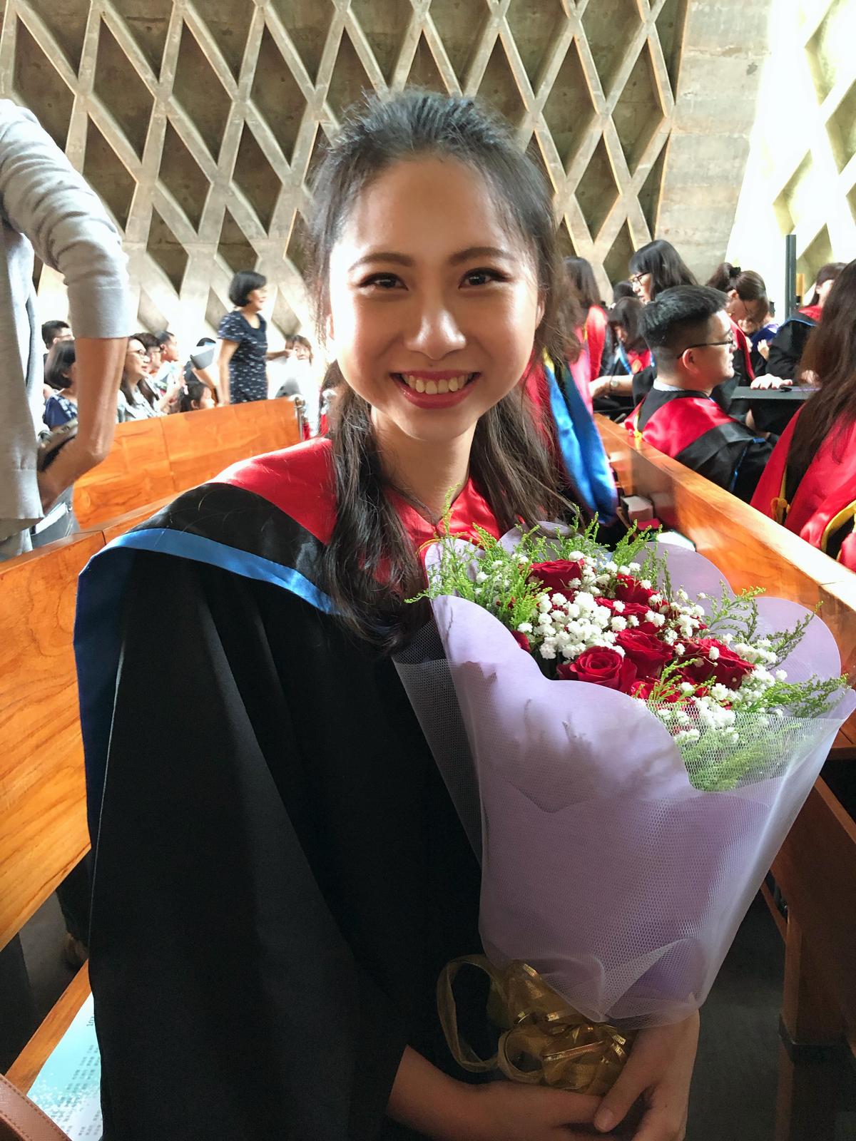 Yang Chih Chiao at her Master's degree graduation ceremony. (Courtesy of Yang Chih Chiao)