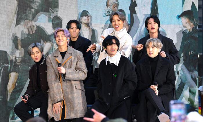 The K-pop boy band BTS visit the "Today" show in New York on Feb. 21, 2020. (Dia Dipasupil/Getty Images)