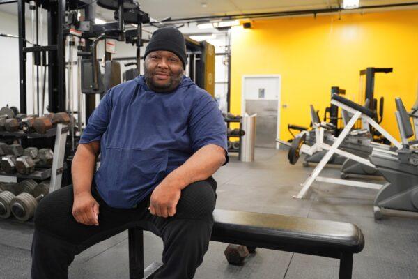 Lavondale "Big Dale" Glass at the Project H.O.O.D. office in Chicago, on Feb. 17, 2020. (Cara Ding/The Epoch Times)