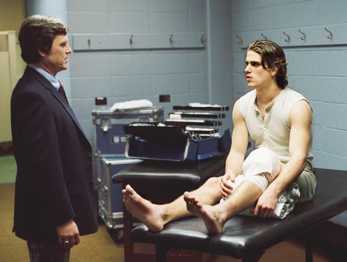 Kurt Russell (L) and Michael Mantenuto star in “Miracle.” (Chris Large/Buena Vista Pictures Distribution/Disney)