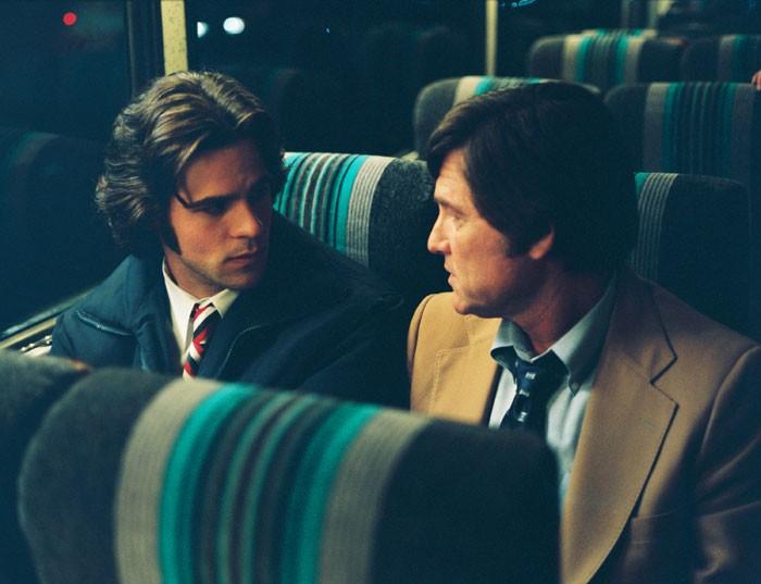 Eddie Cahill (L) and Kurt Russell star in “Miracle.” (Chris Large/Buena Vista Pictures Distribution/Disney)