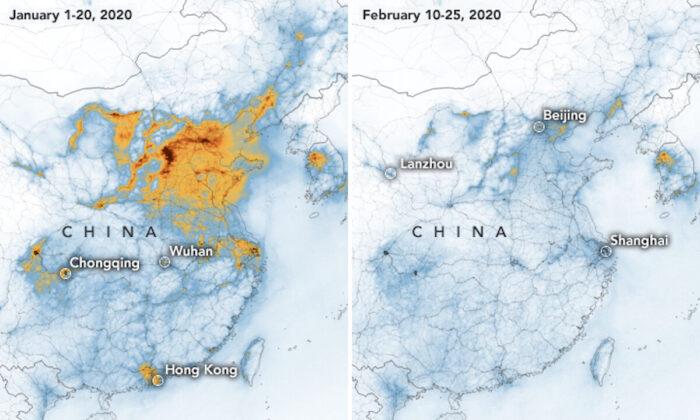 NASA Satellite Images Show Significant Decline In China Air Pollution Amid Coronavirus Outbreak