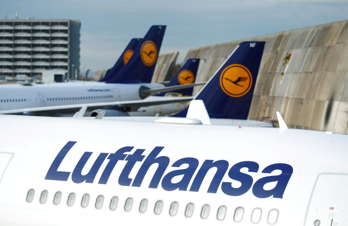 Lufthansa airplanes are seen parked on the tarmac during a strike of cabin crew union at Frankfurt airport, Germany, on Nov. 7, 2019. (Ralph Orlowski/Reuters/File Photo)