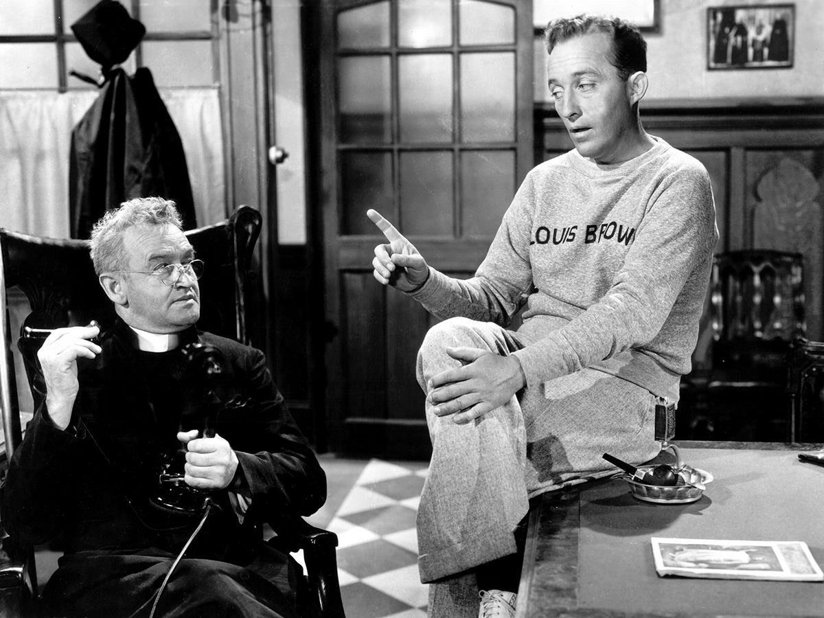Barry Fitzgerald (L) and Bing Crosby in “Going My Way.” (Paramount Pictures)