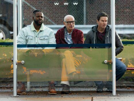 (L–R) Winston Duke, Alan Arkin, and Mark Wahlberg in “Spenser Confidential.” (Netflix)