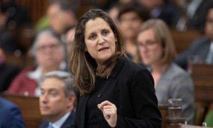 Freeland to Replace Morneau as New Finance Minister