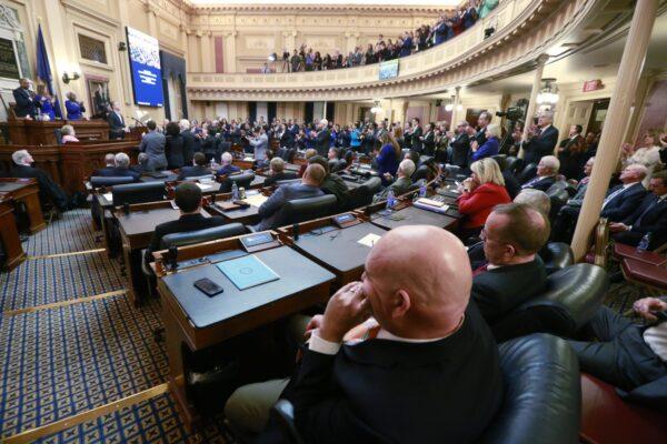 A joint session of the Virginia Assembly at the Virginia state Capitol in Richmond, Va., on Jan. 8, 2020. (Steve Helber/AP Photo)