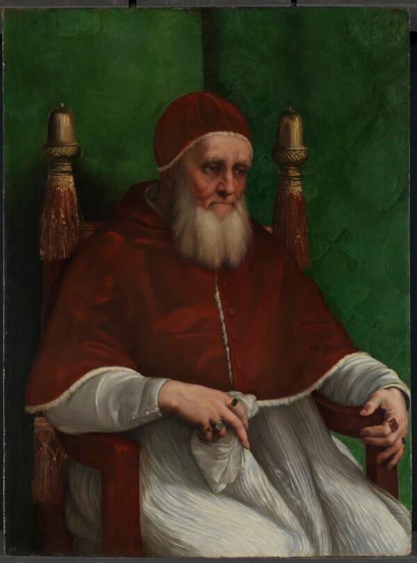 Portrait of Pope Julius II, 1512, by Raphael. Oil on panel. The National Gallery, London. (The National Gallery, London)