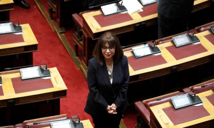 Greece Swears in First Female President, No Handshakes Amid Coronavirus