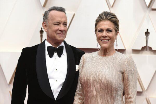 Tom Hanks and Rita Wilson arrive at the Oscars at the Dolby Theatre in Los Angeles on Feb. 9, 2020. (Jordan Strauss/Invision/AP)
