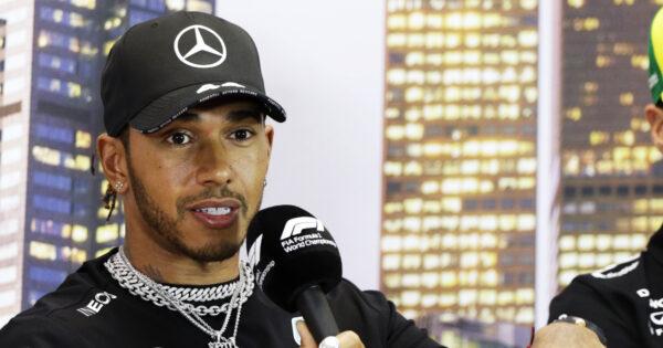 Mercedes driver Lewis Hamilton of Britain speaks during a press conference at the Australian Formula One Grand Prix in Melbourne, Australia, on March 12, 2020. (Rick Rycroft/AP)