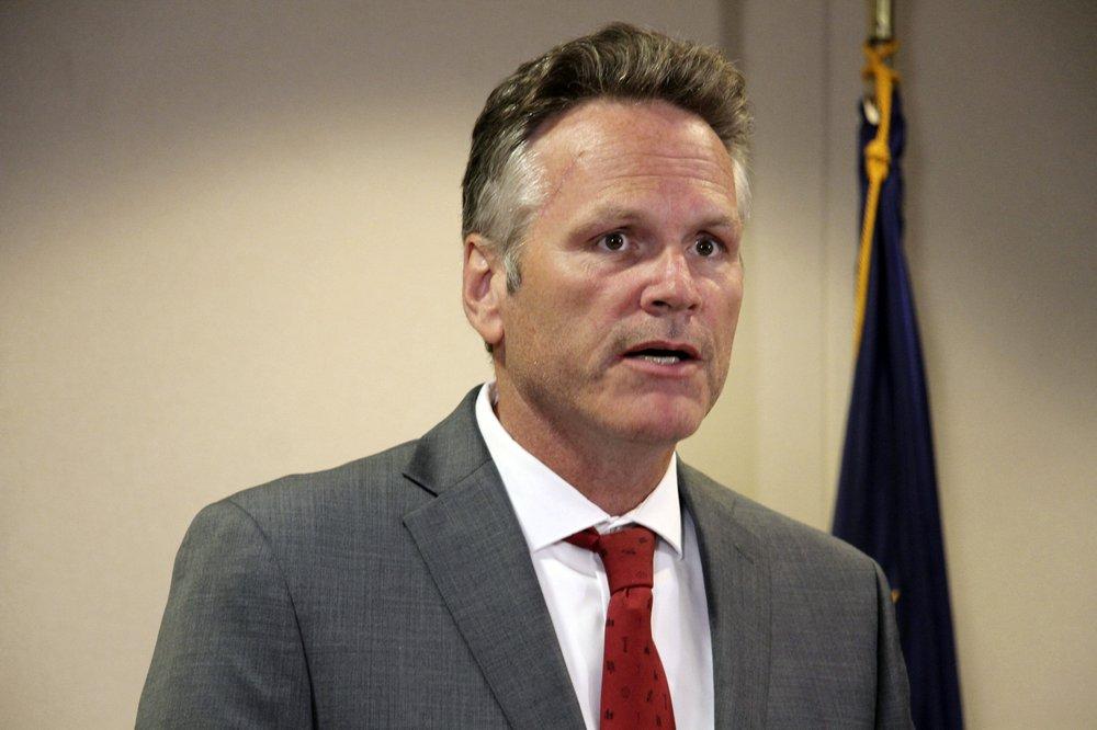 Alaska Gov. Mike Dunleavy speaks at a news conference in Anchorage, Alaska, on Aug. 13, 2019. (Mark Thiessen/AP Photo)