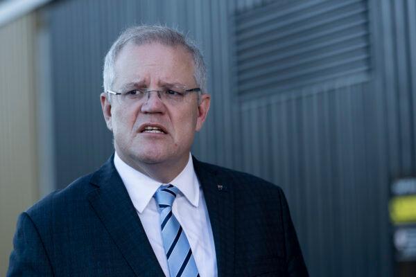 Prime Minister Scott Morrison attends the meeting of the Council of Australian Governments (COAG) meeting in Sydney, Australia, on March 13, 2020. (Brook Mitchell/Getty Images)