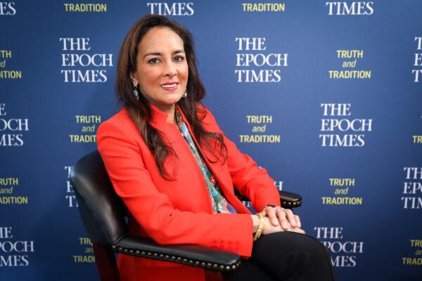  Harmeet Dhillon at the 2020 CPAC Convention in National Harbor, Md.. (Samira Bouaou/The Epoch Times)