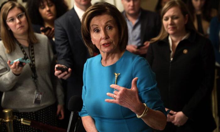 Pelosi Reacts to Virus Stimulus Deal, Declines to Say When House Will Vote