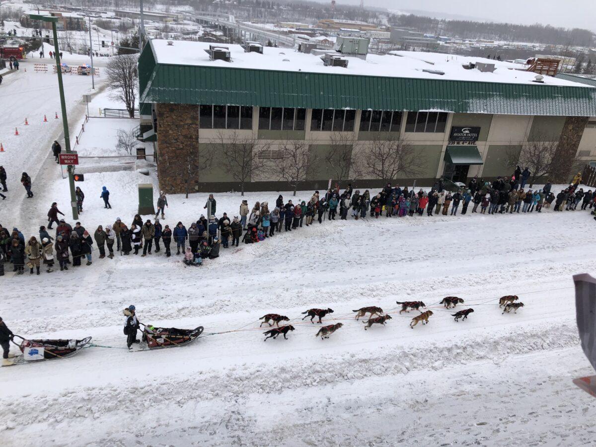 The 2020 iteration of the Iditarod Trail Sled Dog Race kicks off in Anchorage, Alaska, on March 7, 2020. (Courtesy of Katie Harp)