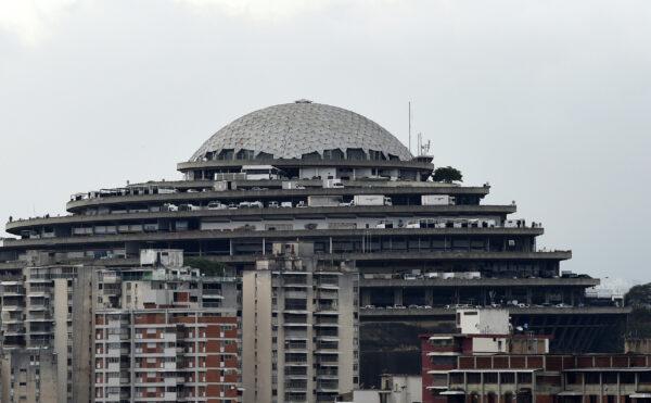 View of the Bolivarian National Intelligence Service (SEBIN) headquarters, known as "El Helicoide", in Caracas, on May 9, 2019. (STR/AFP via Getty Images)