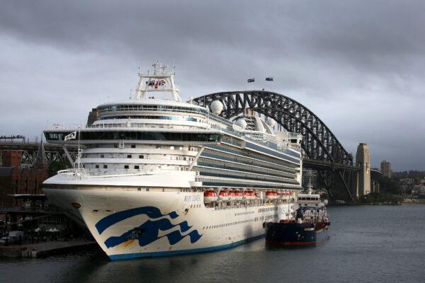 The Ruby Princess docks at the Overseas Passenger Terminal in Sydney, Australia, on Feb. 8, 2020. (Lisa Maree Williams/Getty Images)